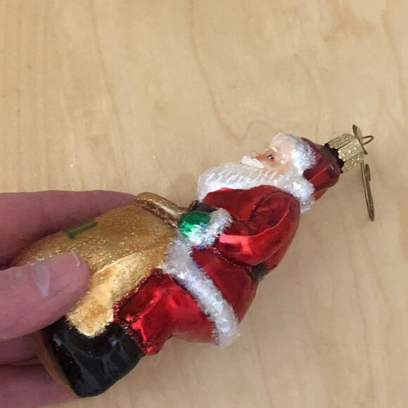 Old World Christmas OWC Hand Painted Red Hand-Blown Glass Ornament Santa 2011 - Picture 6 of 9